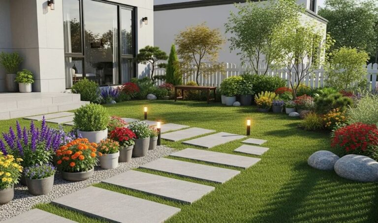 Material hardscape dan elemen tambahan taman rumah Surabaya